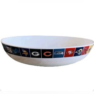 Pottery Barn NFL Logo Large Party Chip Bowl Football Theme 16" Round